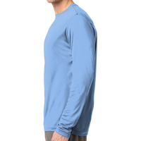 Sport Tek Long Sleeve PosiCharge ® Competitor Tee, Carolina Blue, Left Sleeve view