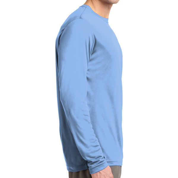 Sport Tek Long Sleeve PosiCharge ® Competitor Tee, Carolina Blue, Right Sleeve view