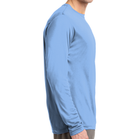Sport Tek Long Sleeve PosiCharge ® Competitor Tee, Carolina Blue, Right Sleeve view