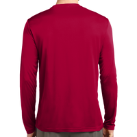 Sport Tek Long Sleeve PosiCharge ® Competitor Tee, Deep Red, Back view
