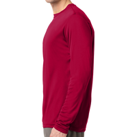 Sport Tek Long Sleeve PosiCharge ® Competitor Tee, Deep Red, Left Sleeve view