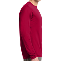 Sport Tek Long Sleeve PosiCharge ® Competitor Tee, Deep Red, Right Sleeve view
