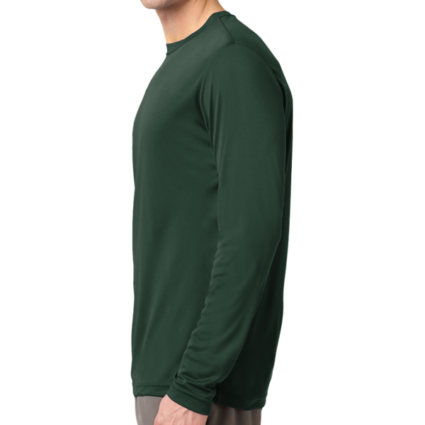 Sport Tek Long Sleeve PosiCharge ® Competitor Tee, Forest Green, Left Sleeve view