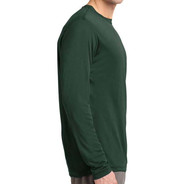 Sport Tek Long Sleeve PosiCharge ® Competitor Tee, Forest Green, Right Sleeve view