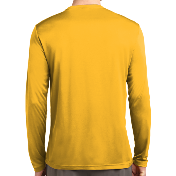 Sport Tek Long Sleeve PosiCharge ® Competitor Tee, Gold, Back view