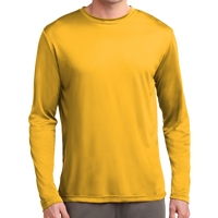 Sport Tek Long Sleeve PosiCharge ® Competitor Tee, Gold, Front view