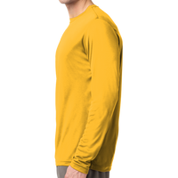 Sport Tek Long Sleeve PosiCharge ® Competitor Tee, Gold, Left Sleeve view