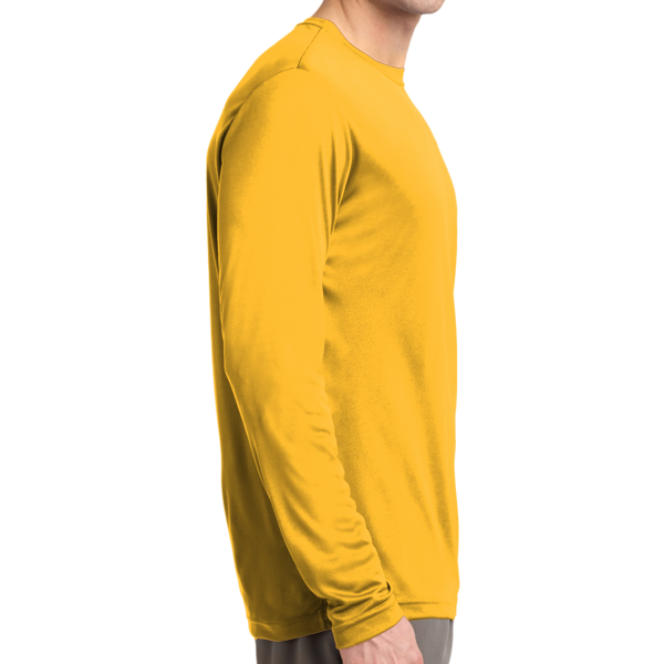 Sport Tek Long Sleeve PosiCharge ® Competitor Tee, Gold, Right Sleeve view