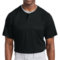 Sport Tek PosiCharge ® Competitor 2 Button Henley, Black, Front view