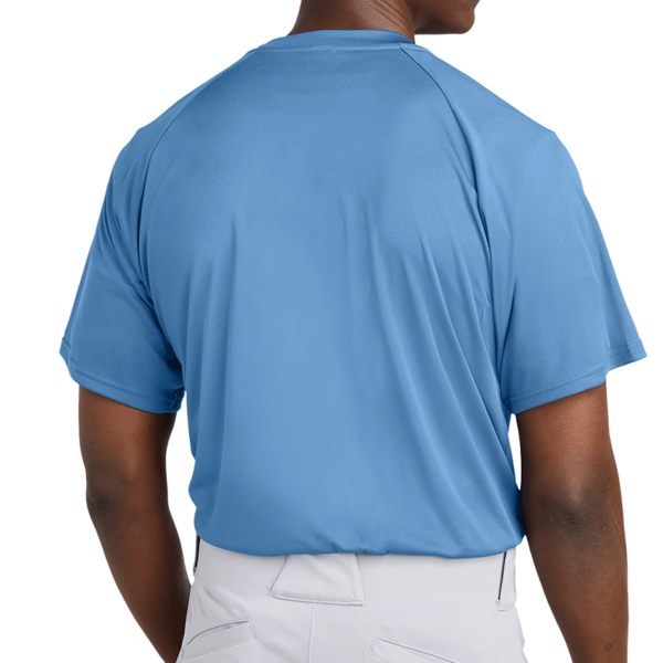Sport Tek PosiCharge ® Competitor 2 Button Henley, Carolina Blue, Back view
