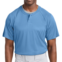 Sport Tek PosiCharge ® Competitor 2 Button Henley, Carolina Blue, Front view