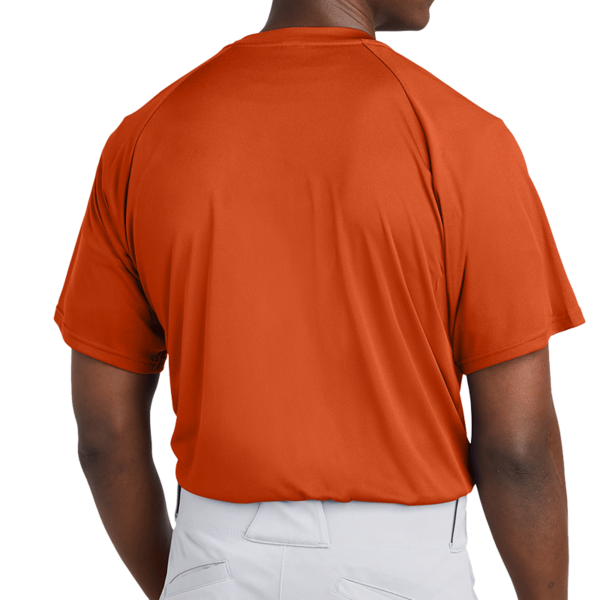 Sport Tek PosiCharge ® Competitor 2 Button Henley, Deep Orange, Back view
