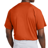 Sport Tek PosiCharge ® Competitor 2 Button Henley, Deep Orange, Back view