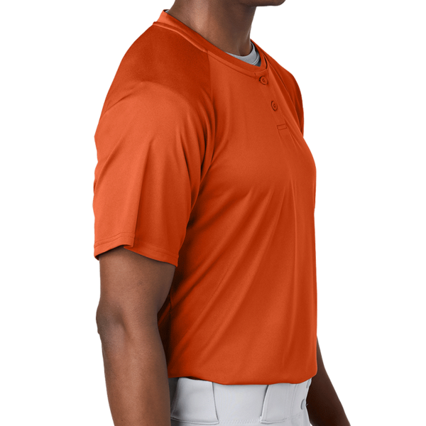 Sport Tek PosiCharge ® Competitor 2 Button Henley, Deep Orange, Right Sleeve view