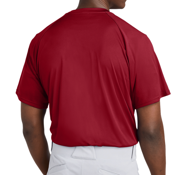Sport Tek PosiCharge ® Competitor 2 Button Henley, Deep Red, Back view