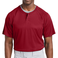 Sport Tek PosiCharge ® Competitor 2 Button Henley, Deep Red, Front view