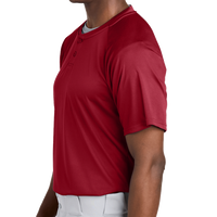 Sport Tek PosiCharge ® Competitor 2 Button Henley, Deep Red, Left Sleeve view