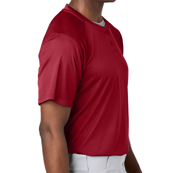 Sport Tek PosiCharge ® Competitor 2 Button Henley, Deep Red, Right Sleeve view