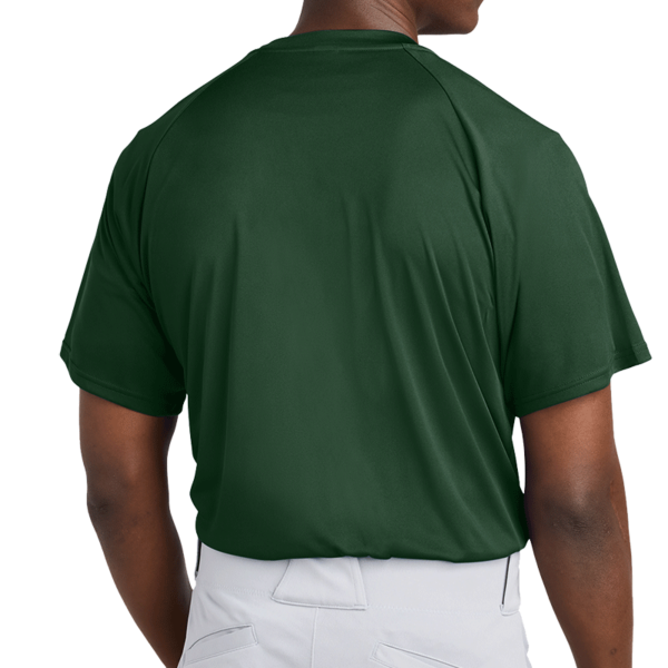 Sport Tek PosiCharge ® Competitor 2 Button Henley, Forest Green, Back view