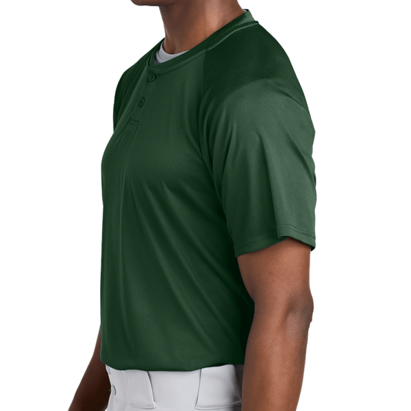 Sport Tek PosiCharge ® Competitor 2 Button Henley, Forest Green, Left Sleeve view