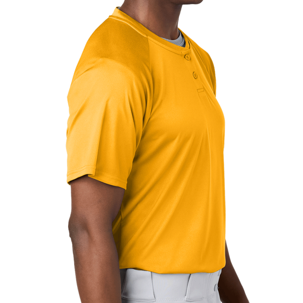 Sport Tek PosiCharge ® Competitor 2 Button Henley, Gold, Right Sleeve view