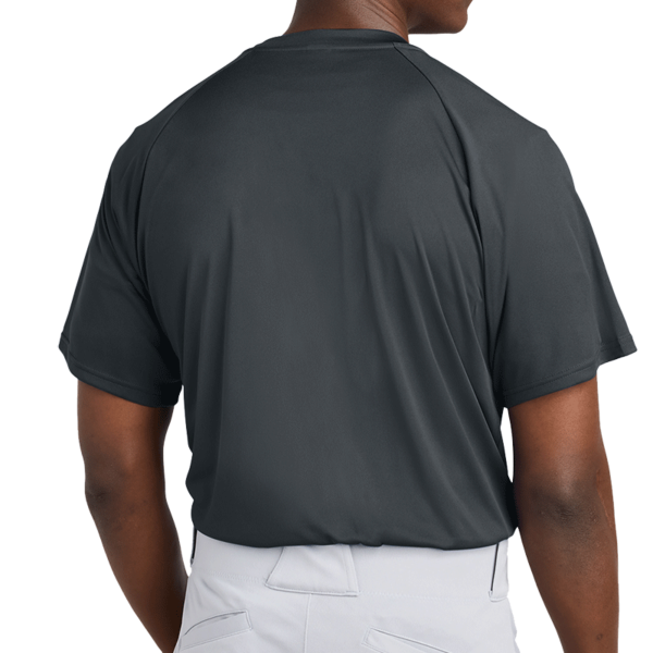 Sport Tek PosiCharge ® Competitor 2 Button Henley, Iron Grey, Back view