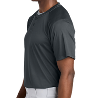 Sport Tek PosiCharge ® Competitor 2 Button Henley, Iron Grey, Left Sleeve view