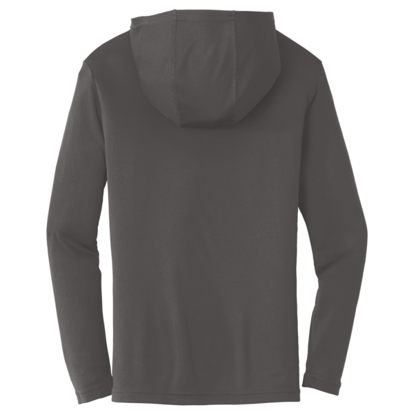 Sport Tek PosiCharge ® Competitor Hooded Pullover, Iron Grey, Back view