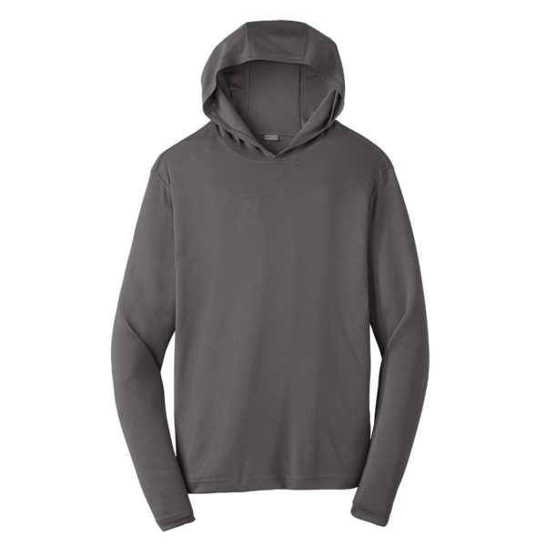 Sport Tek PosiCharge ® Competitor Hooded Pullover, Iron Grey, Front view