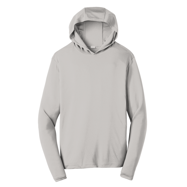 Sport Tek PosiCharge ® Competitor Hooded Pullover, Silver, Front view