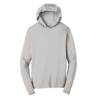 Sport Tek PosiCharge ® Competitor Hooded Pullover, Silver, Front view