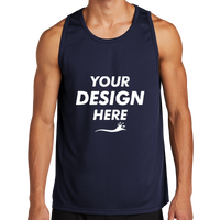 Sport Tek PosiCharge ® Competitor Tank, True Navy, Front view, Mockup
