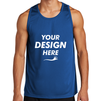 Sport Tek PosiCharge ® Competitor Tank, True Royal, Front view, Mockup