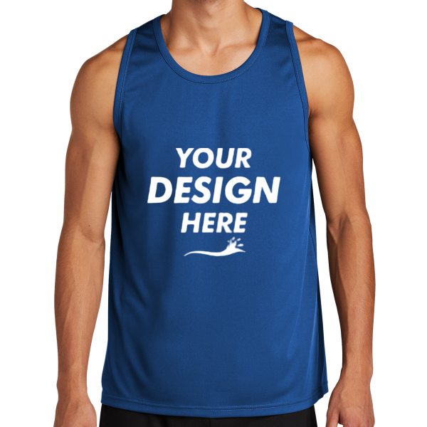 Sport Tek PosiCharge ® Competitor Tank, True Royal, Front view, Mockup