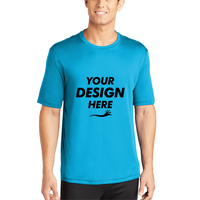 Sport Tek PosiCharge ® Competitor Tee, Atomic Blue, Front view, Mockup