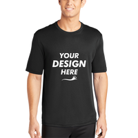 Sport Tek PosiCharge ® Competitor Tee, Black, Front view, Mockup