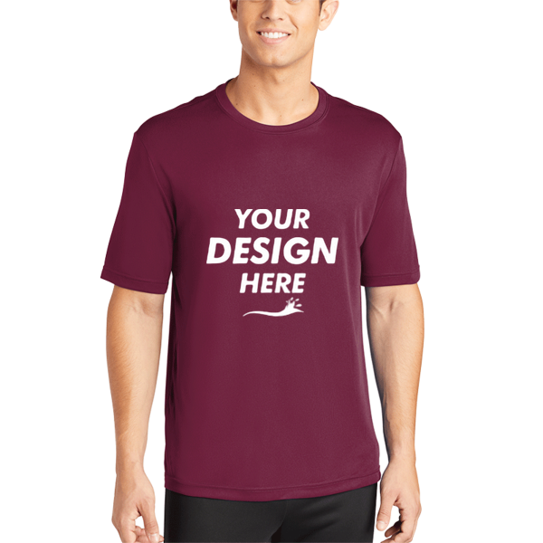 Sport Tek PosiCharge ® Competitor Tee, Cardinal, Front view, Mockup