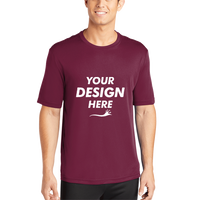 Sport Tek PosiCharge ® Competitor Tee, Cardinal, Front view, Mockup
