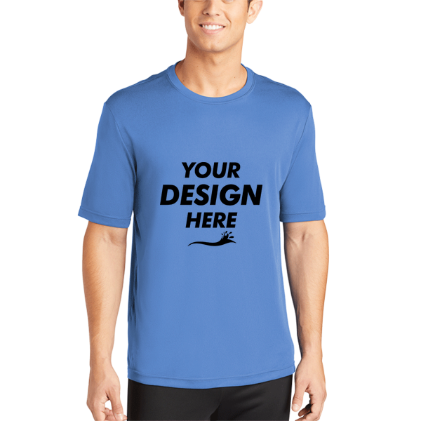 Sport Tek PosiCharge ® Competitor Tee, Carolina Blue, Front view, Mockup