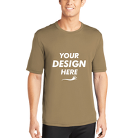Sport Tek PosiCharge ® Competitor Tee, Coyote Brown, Front view, Mockup