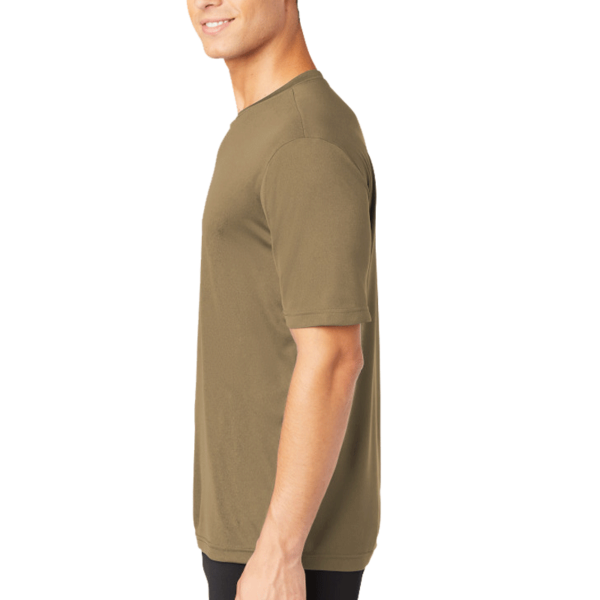 Sport Tek PosiCharge ® Competitor Tee, Coyote Brown, Left Sleeve view