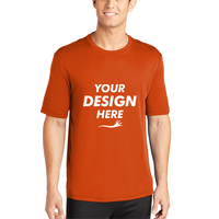 Sport Tek PosiCharge ® Competitor Tee, Deep Orange, Front view, Mockup