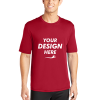 Sport Tek PosiCharge ® Competitor Tee, Deep Red, Front view, Mockup