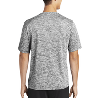 Sport Tek PosiCharge ® Electric Heather Tee, Black Electric, Back view