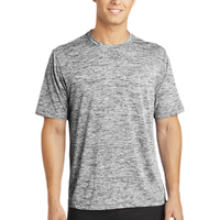 Sport Tek PosiCharge ® Electric Heather Tee, Black Electric, Front view