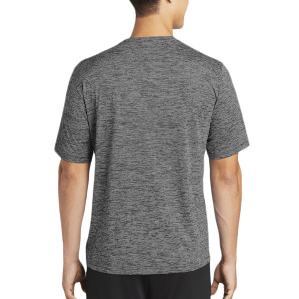 Sport Tek PosiCharge ® Electric Heather Tee, Grey-Black Electric, Back view