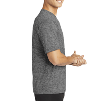 Sport Tek PosiCharge ® Electric Heather Tee, Grey-Black Electric, Right Sleeve view