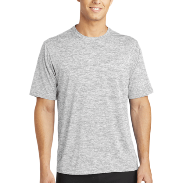 Sport Tek PosiCharge ® Electric Heather Tee, Silver Electric, Front view