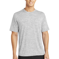 Sport Tek PosiCharge ® Electric Heather Tee, Silver Electric, Front view