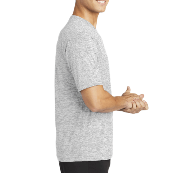 Sport Tek PosiCharge ® Electric Heather Tee, Silver Electric, Right Sleeve view